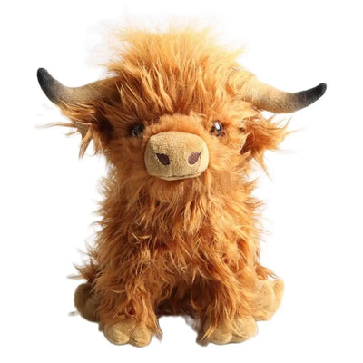 25Cm Simulated Scottish Highland Cow Plush Toy 