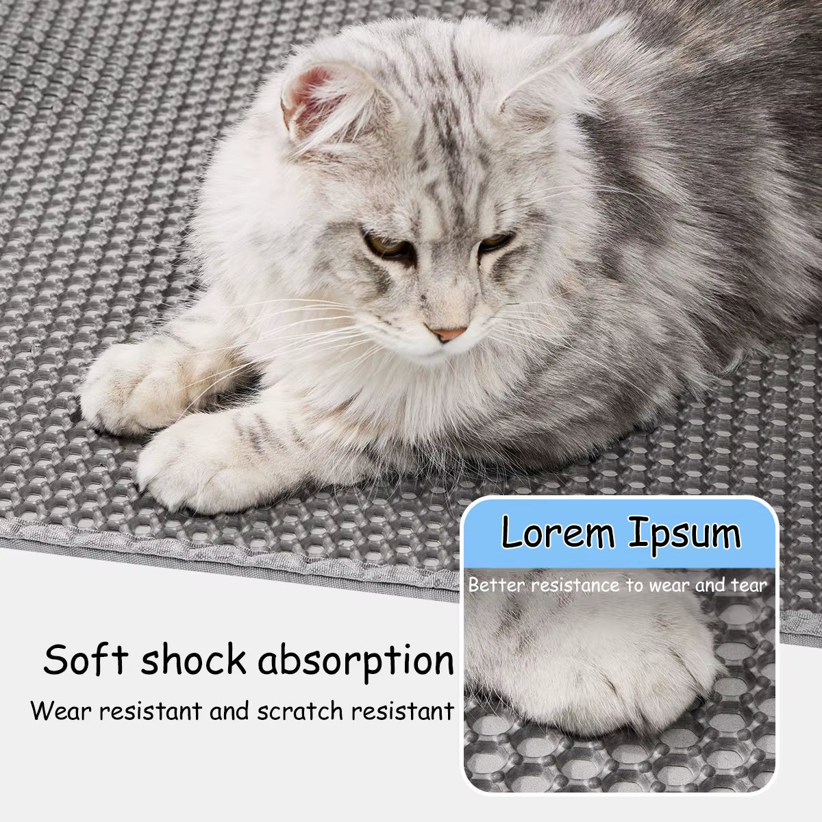 60CMX90CM Cat Litter Mat Waterproof Double Layer Pet Litter Box Mat 