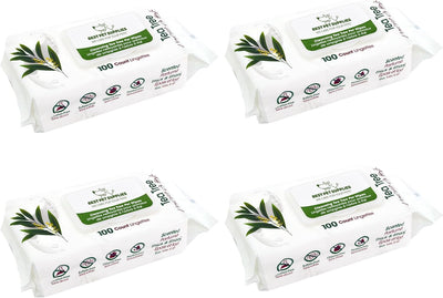 Best Pet Supplies Pet Wipes for Dogs - Dog Wipes Cleaning Deodorizing, for Coats, Ears, Paws - Moisturizing, Coconut, 100 Count