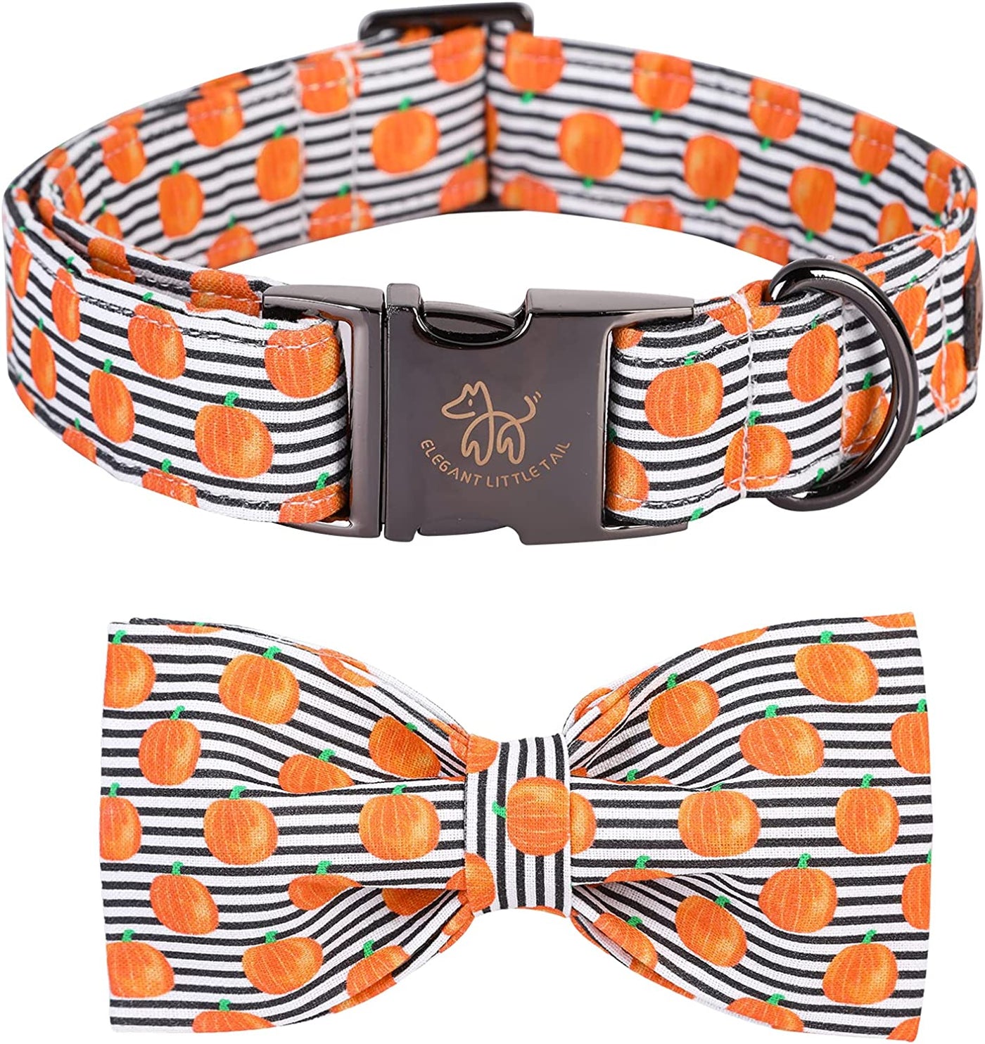 Elegant Little Tail Christmas Dog Collar, Pet Collar Soft with Comfy Bowtie Dog Collar Holiday Adjustable Pet Gift Collars for Small Medium Large Dogs