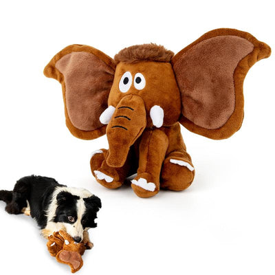 Anyask 2PCS Durable Squeaky Dog Toy, Plush Stuffed Animal with Crinkle Paper for Interactive Play, Plush Tug of War Toy Keeps Dogs Busy and Helps Puppies with Teething, Perfect for Small, Medium Dog, Not Suitable for Strong, Aggressive Chewers Dogs
