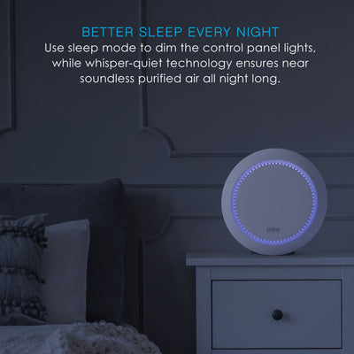 Purezone Halo Medium Room Air Purifier with 2 Stage Filtration - Graphite