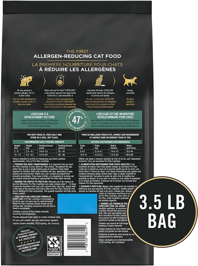 Purina Pro Plan Allergen Reducing, High Protein Cat Food, LIVECLEAR Salmon and Rice Formula - 3.5 Lb. Bag