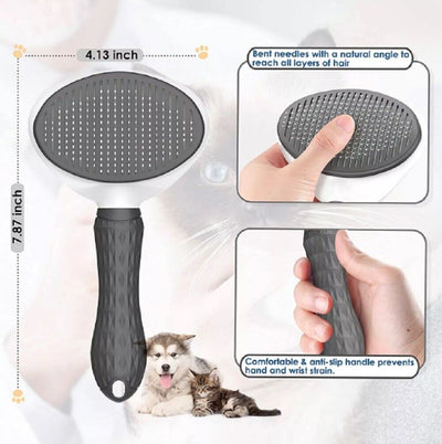 Pet Hair Remover Brush – Self-Cleaning Deshedding Grooming Comb for Dogs & Cats