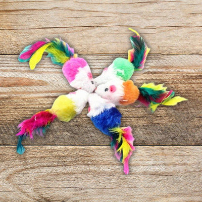 5 Pieces Cat Interactive Toy Cat Plush Mice Toy for Cats and Kitten Training