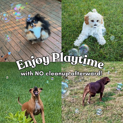 Gourmet Dog Bubbles - Flavored/Scented Pet Bubbles - Summer Puppy Enrichment Gift - Non-Toxic, Maple Bacon & Peanut Butter Flavor
