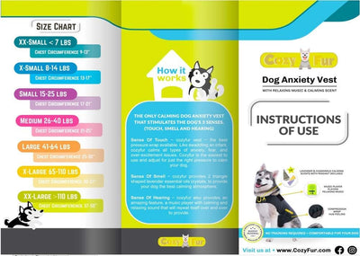 Cozyvest® Dog Anxiety Vest 3-In-1 Music & Aromatherapy Shirt, Relaxing Sound & Essential Oil Scent Jacket, Fireworks Thunder Separation & Thunderstorm Canine Stress Relief Coat (Gray, XL [65-110 Lbs])