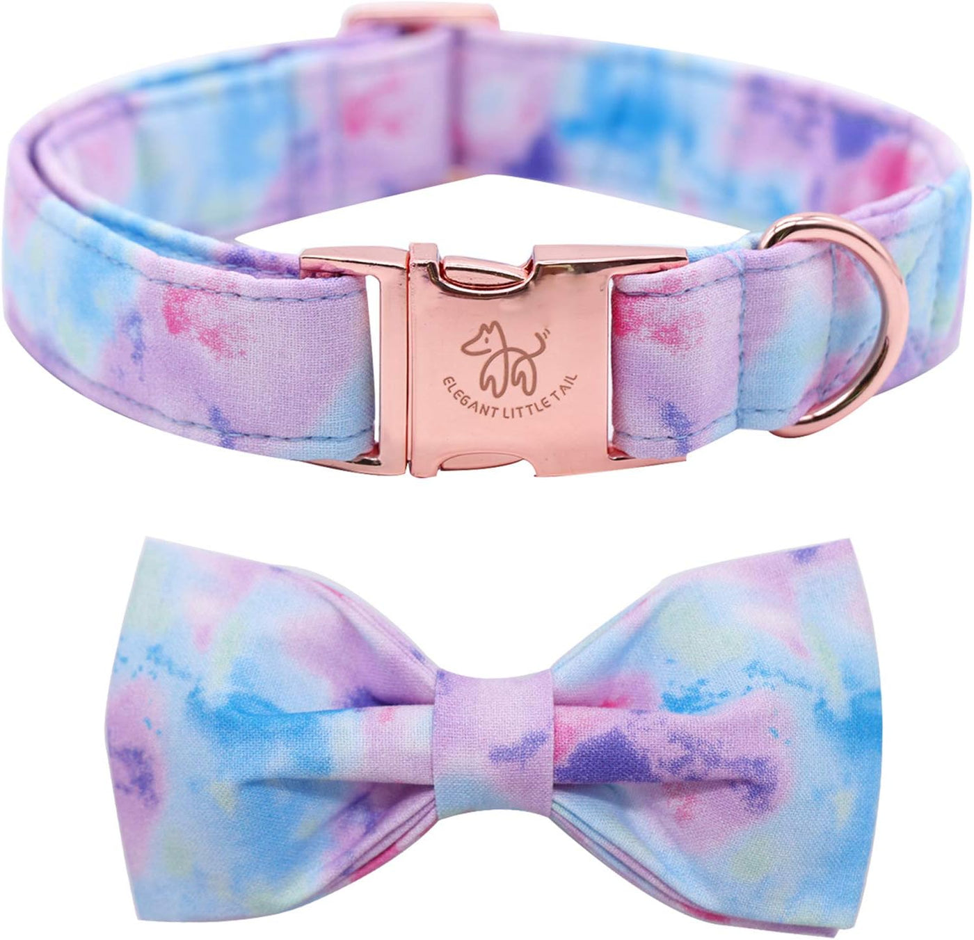 Elegant Little Tail Christmas Dog Collar, Pet Collar Soft with Comfy Bowtie Dog Collar Holiday Adjustable Pet Gift Collars for Small Medium Large Dogs