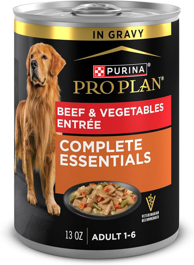 Complete Essentials, Beef and Vegetables Entree in Wet Dog Food with Gravy - (Pack of 12) 13 Oz. Cans