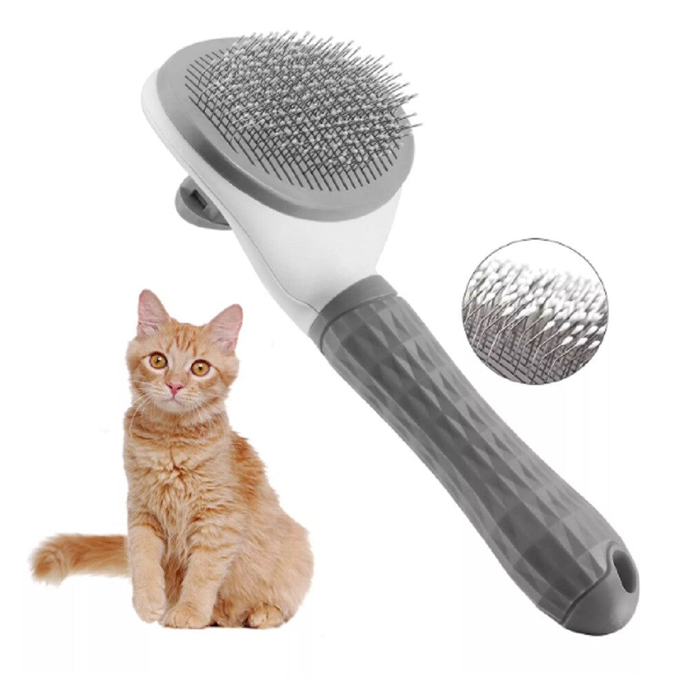 Pet Hair Remover Brush – Self-Cleaning Deshedding Grooming Comb for Dogs & Cats