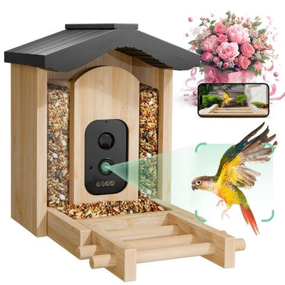 Bird Feeder with Camera Smart Bird Feeder for Outdoors  4MP HD Night Vision Camera 