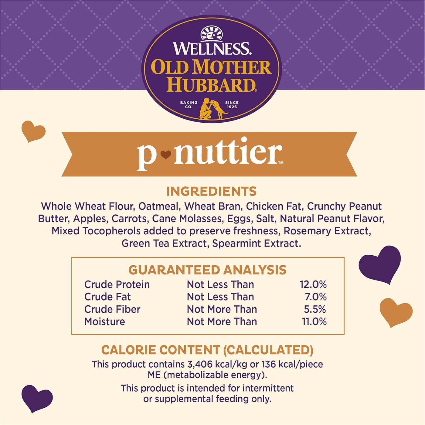 Medium to Large Dog Treats Wellness P-Nuttier ,Natural, Training Treats, Peanut Butter Flavor, Large Size, (6 Pound Box)