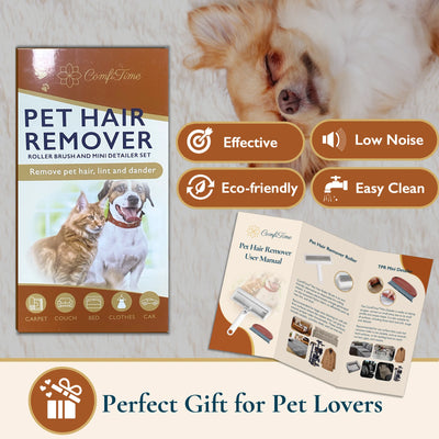 Pet Hair Remover - Pet Hair Roller & Detailer Set, Reusable Lint Roller 