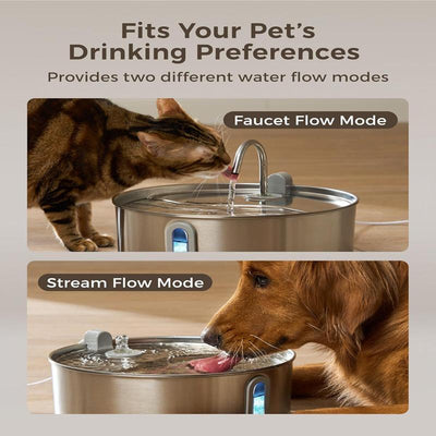 Dog Water Fountain for Large Dogs 7L/236Oz Stainless Steel Multi-Filtration Pet Fountain with Ultra-Quiet Pump