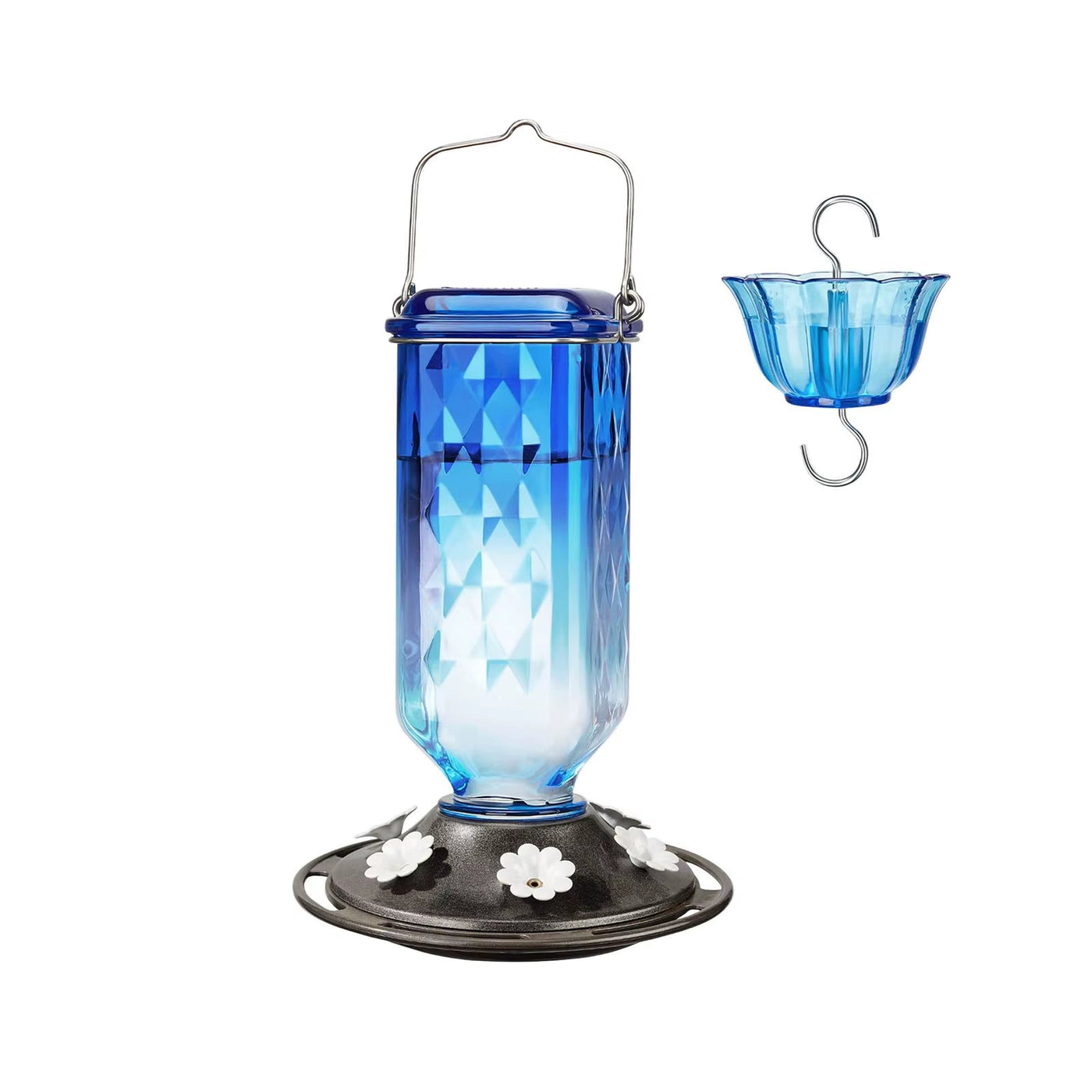 SkyBloom Glass Hummingbird Feeder