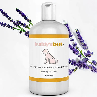 Calming Lavender Dog Shampoo for your Sensitive Canine - Skin-Friendly, Oatmeal Dog Shampoo and Conditioner for Dry and Sensitive Skin - Moisturizing Puppy Wash Shampoo, Calming Lavender Scent, 16Oz