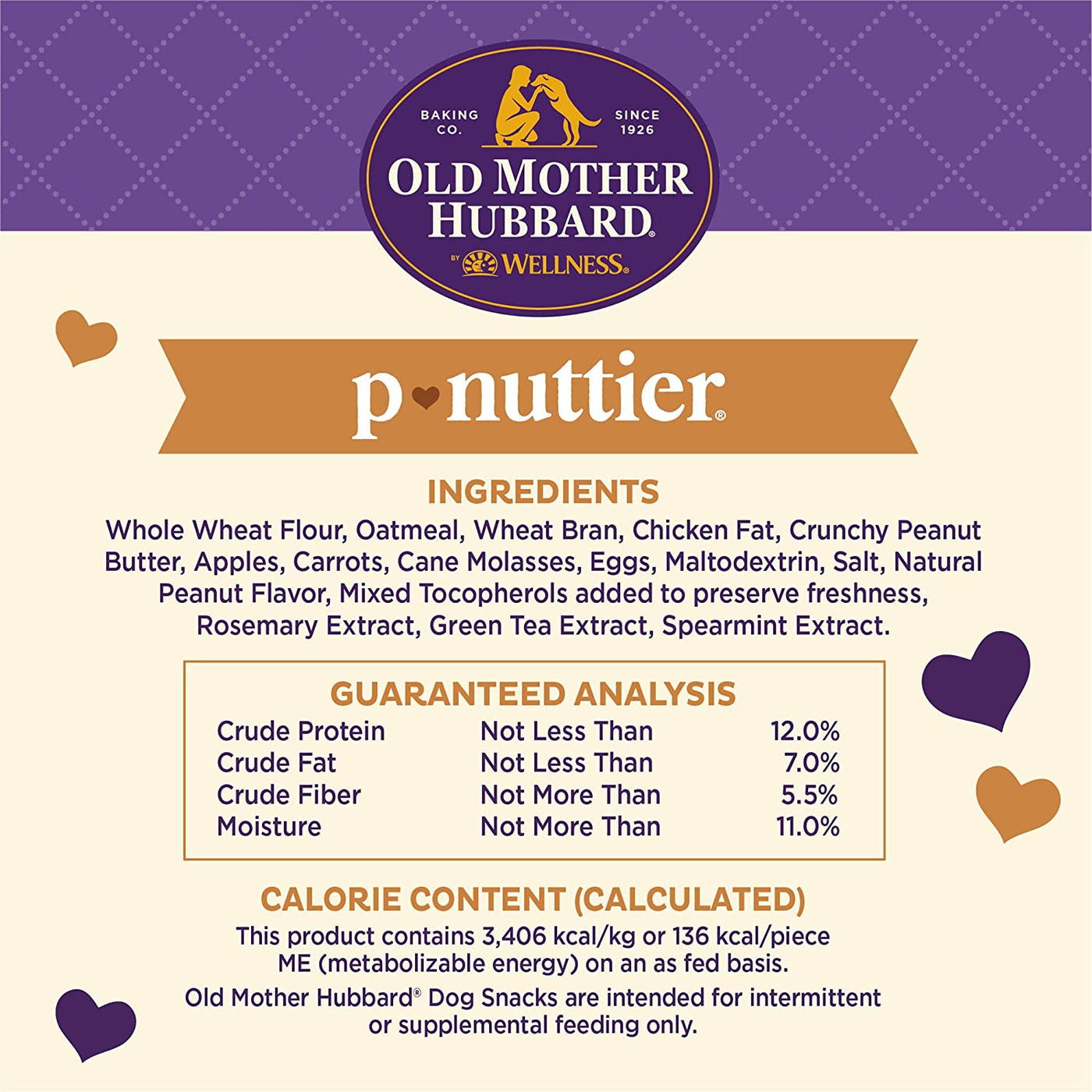 Medium to Large Dog Treats Wellness P-Nuttier ,Natural, Training Treats, Peanut Butter Flavor, Large Size, (6 Pound Box)