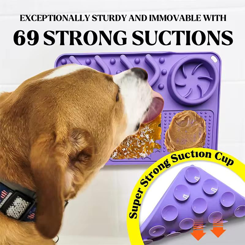 Slow Feeder 3 in 1 Dog Bowl & Licking Mat for Good Health & Mental Stimulation