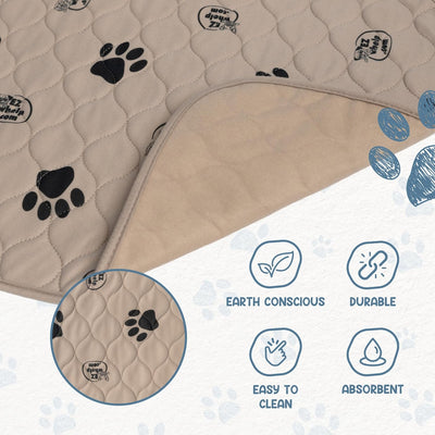 (2 Pack)Reusable Dog Pee Pads, Washable Waterproof Mats for Potty Training 16.5X19.5 Inch, 2 Pack