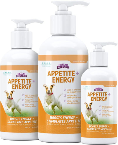 Health Extension Stress Relief Supplement for Dogs, 8Oz - Appetite & Energy Boost, Prevents Hypoglycemia, Enriched with Vitamin B