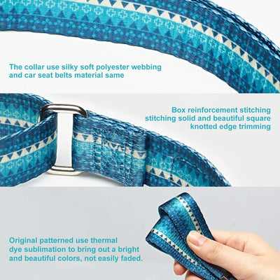 Martingale Collar Dog Collar No Pull Pet Collar Heavy Duty Dog Collar Medium and Large Dogs (Large, Turquoise)