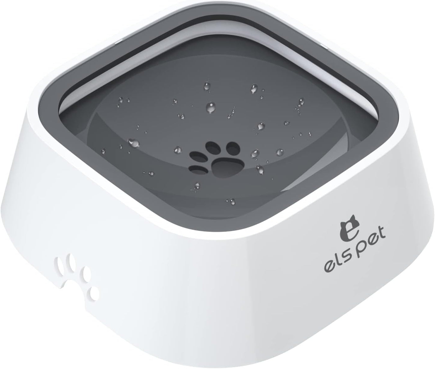 ELS PET No Spill Slow Water Feeder - Large Capacity 70Oz/2L (Grey)