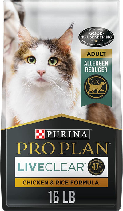 Purina Pro Plan Allergen Reducing, High Protein Cat Food, LIVECLEAR Salmon and Rice Formula - 3.5 Lb. Bag