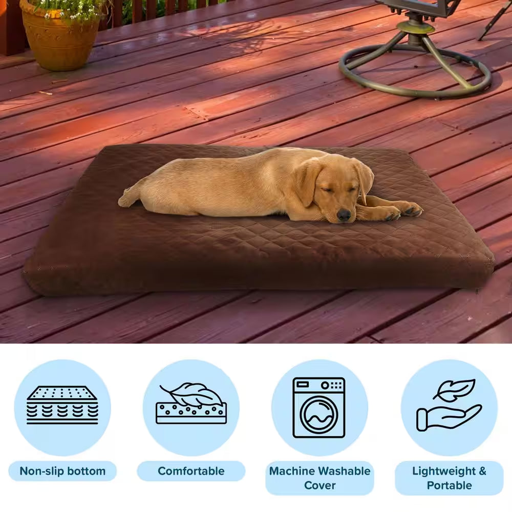 Large Chocolate Waterproof Pet Bed