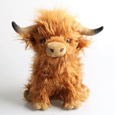 25Cm Simulated Scottish Highland Cow Plush Toy 