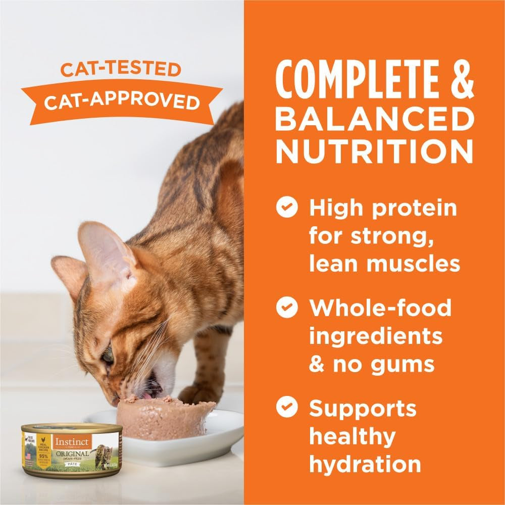 (Pack of 12)Original Grain Free Real Chicken Recipe Natural Wet Canned Cat Food, 5.5 Ounce (Pack of 12)