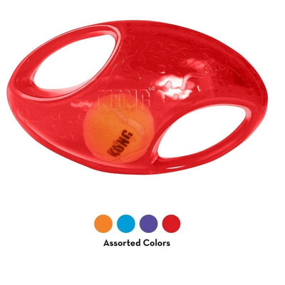 Durable Kong Jumbler Football - Interactive Dog Toy for Active Play