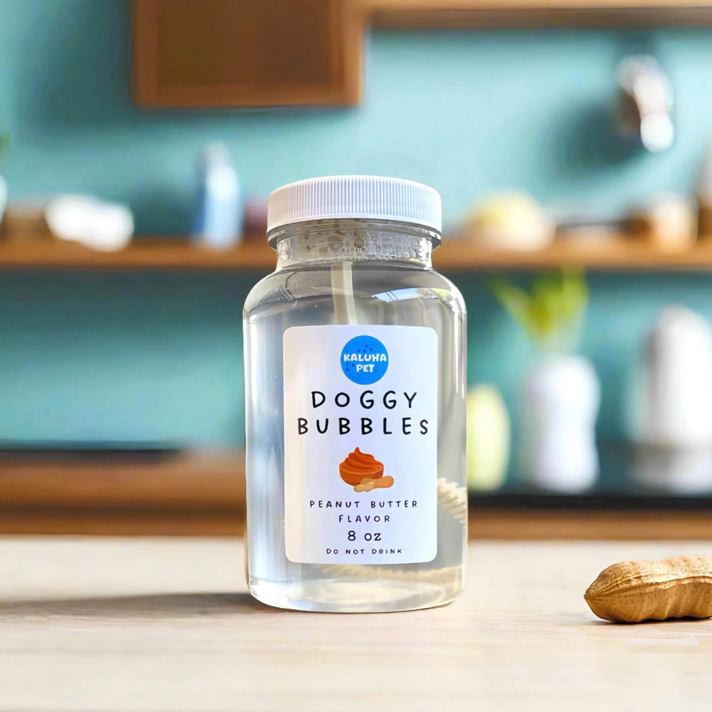 Gourmet Dog Bubbles - Flavored/Scented Pet Bubbles - Summer Puppy Enrichment Gift - Non-Toxic, Maple Bacon & Peanut Butter Flavor