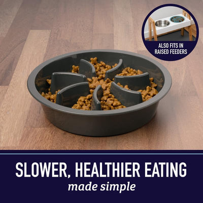 Leash Boss Puzzle Slow Feeder Dog Bowl, 2-Cup Maze, 7.5-8 Inch Opening for Large, Medium & Small Breeds - Puppy Feeder