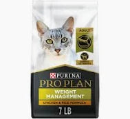 Pro Plan Weight Control Dry Cat Food, Chicken and Rice Formula - 7 Lb. Bag